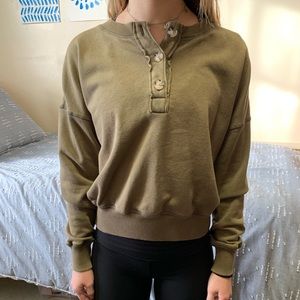 American eagle three button sweatshirt